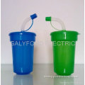 promotional plastic cup with straw - 10oz